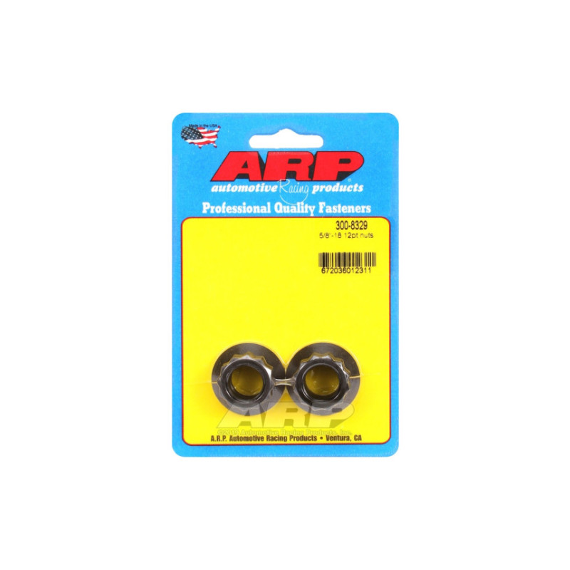 Pack écrous ARP (2) 5/8-18 - Black Oxyde 12 pts