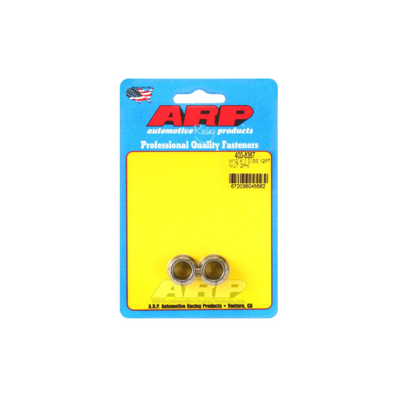 Pack écrous ARP (2) M11 x 1.25 - Inox 12 pts