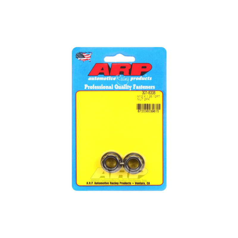 Pack écrous ARP (2) M12 x 1.25 - Black Oxyde 12 pts
