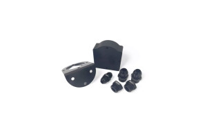 Adaptateur de filtre déporté noir OBP (support + adaptateur 3/4-16UNF + 2 bouchons Dash10 + 2 adaptateurs Dash10)