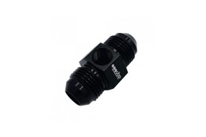 Adaptateur Mâle/Mâle OBP JIC-JIC avec sortie manomètre 1/8NPT aluminium noir