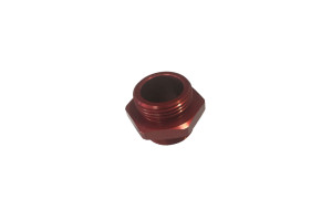 Adaptateur pompe manuelle BSP 1x11 mâle - UN 1-1/4x16 mâle aluminium rouge
