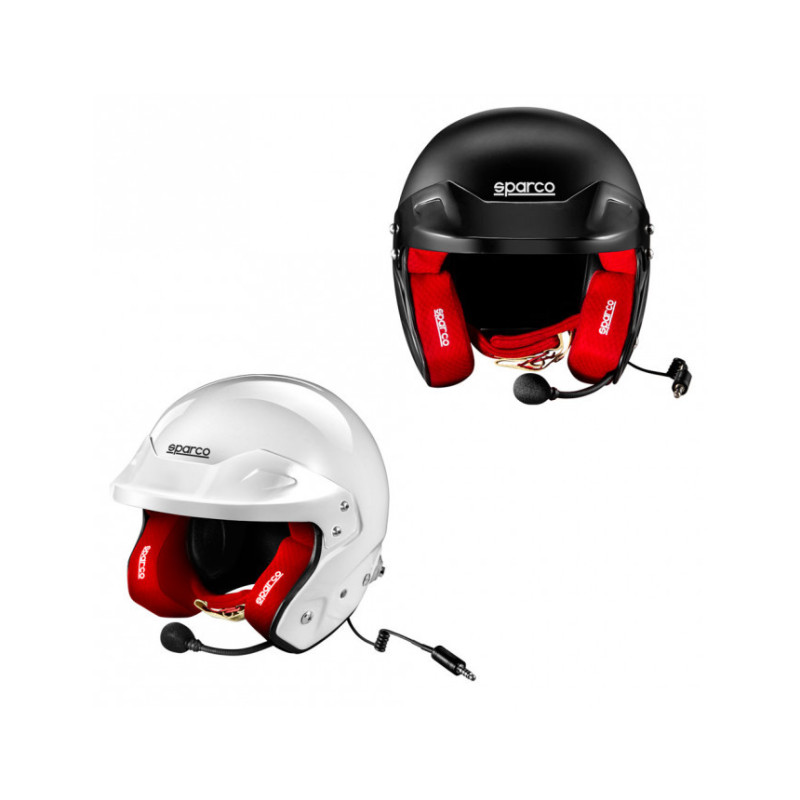 Casque jet Sparco RJ-i avec intérieur rouge