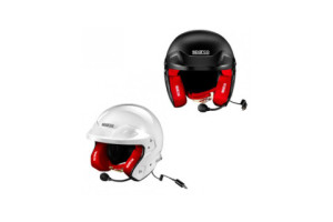 Casque jet Sparco RJ-i avec intérieur rouge