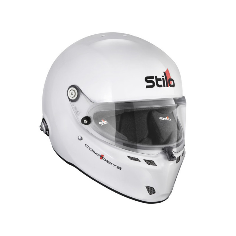 Casque Stilo ST6 FN blanc/noir - Snell SA2020 FIA 8859-24  Hans FIA8858-10