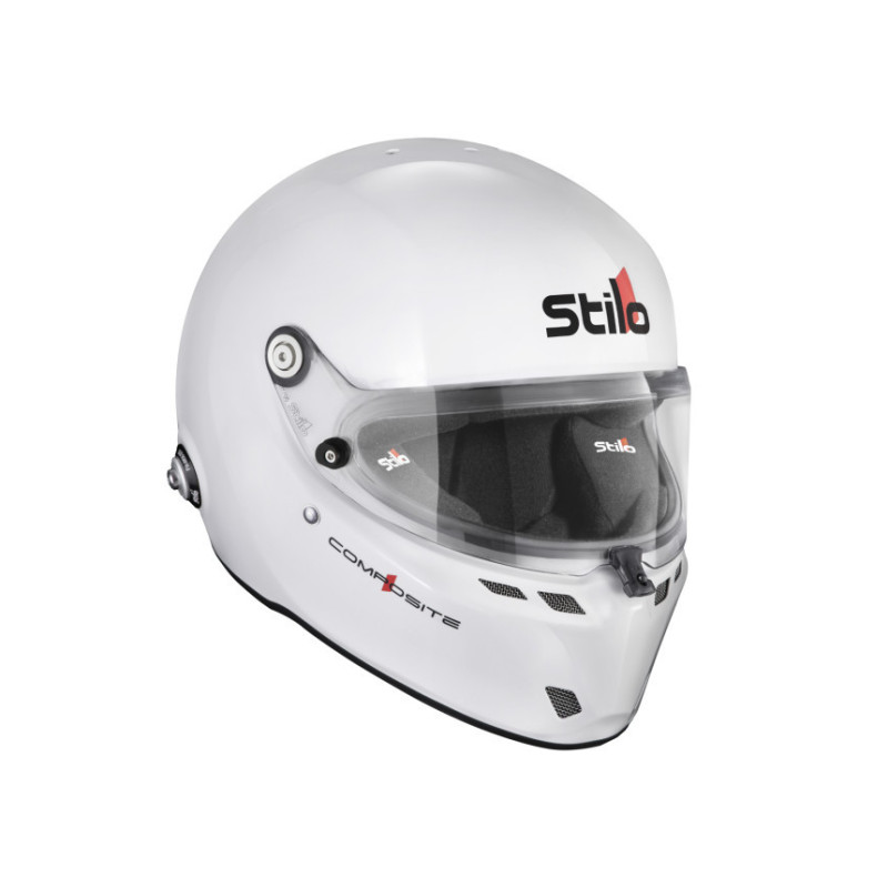 Casque Stilo ST6 FN Composite blanc/noir - Snell SA2025 FIA 8859-24  Hans FIA8858-10