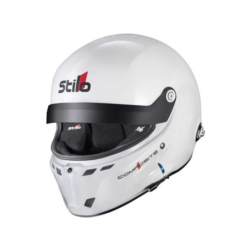 Casque Stilo ST6 GT Turismo Composite blanc/noir - Snell SA2020  FIA 8859-24 Hans FIA8858-10