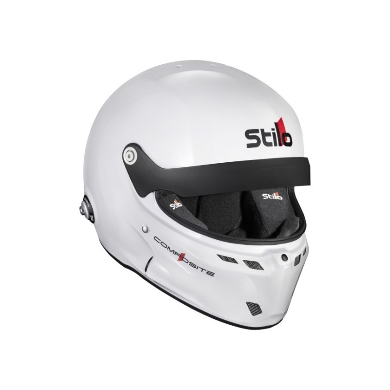 Casque Stilo ST6 GT Turismo Composite blanc/noir - Snell SA2025  FIA 8859-24 Hans FIA8858-10