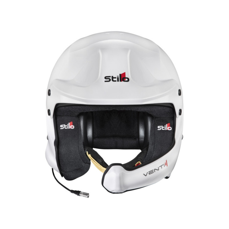 Casque STILO Venti4 WRC Turismo blanc/noir - Snell SA2025 FIA 8859-24 Hans FIA8858-10