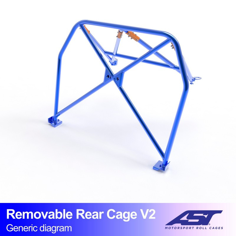 Demi-Arceau TOYOTA MR-2 (W20) 2-doors Roadster REMOVABLE REAR CAGE V2